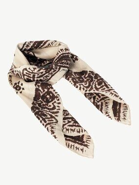 Weekend Max Mara Betulla Beige Printed Silk Shawl